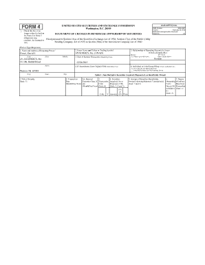 Form 4 Statement of Changes in Beneficial Ownership