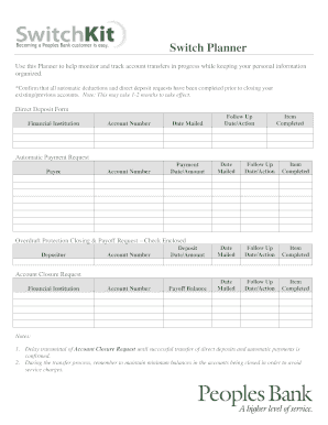 Switch Planner