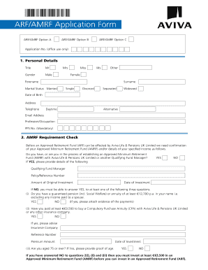 ARF/AMRF Application Form