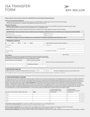UK ISA Transfer Form