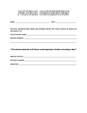 Political Organization Donation Form