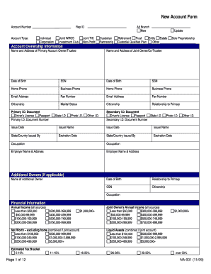 New Account Form