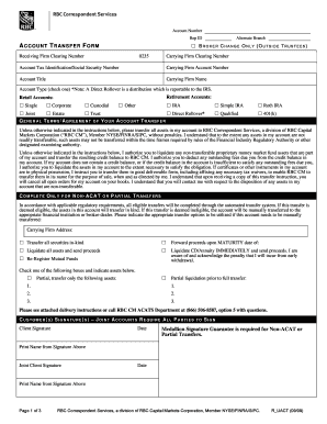 Account Transfer Form