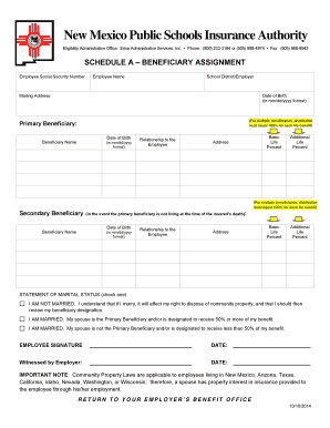 New Mexico Beneficiary Assignment Form
