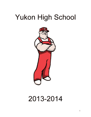 Yukon High School Student Handbook Acknowledgement Form