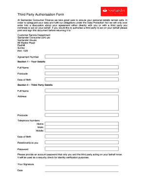 Third Party Authorisation Form