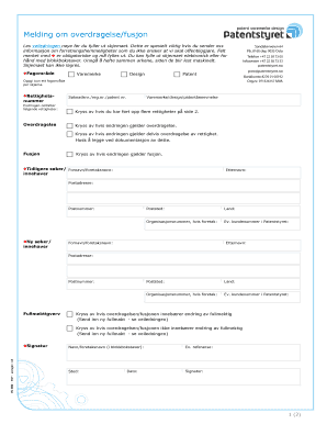Norwegian Transfer/Merger Notification Form