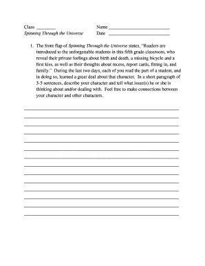 Character Analysis and Acrostic Poem Assignment