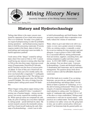 Mining History Association Ballot