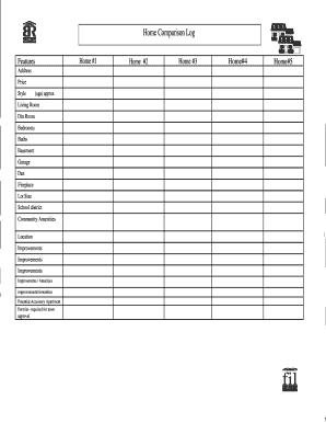 Home Comparison Log
