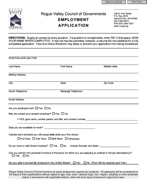 Employment Application Form