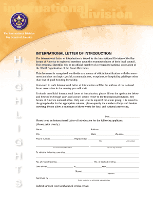 International Letter of Introduction