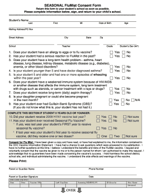 FluMist Consent Form