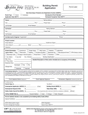 Alberta Building Permit Application