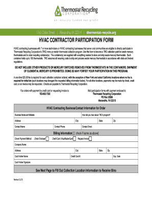 HVAC Contractor Participation Form