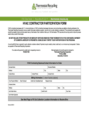 HVAC Contractor Participation Form
