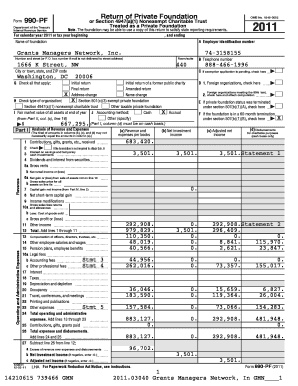 Form 990-PF 2011