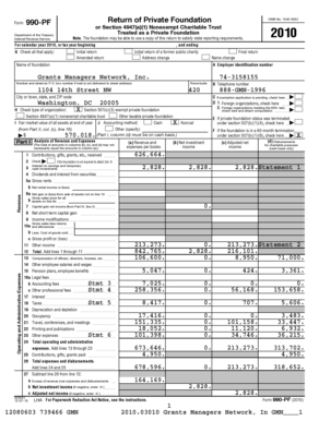 Form 990-PF 2010