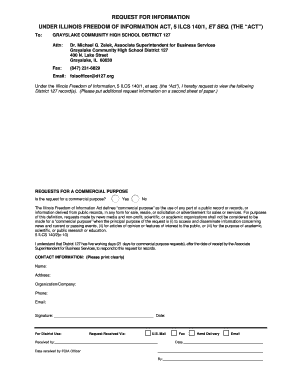 Illinois Freedom of Information Act Request Form