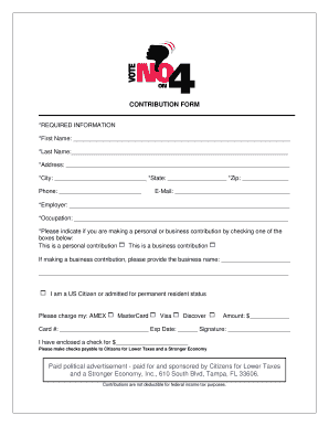 Contribution Form