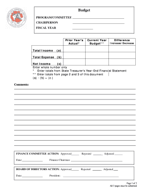 Budget Approval Form