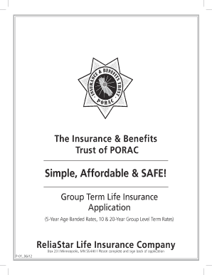 Group Term Life Insurance Application