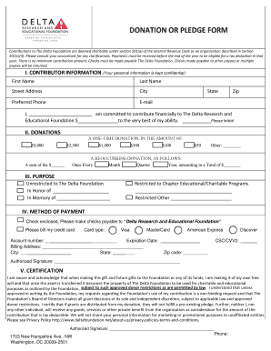 Donation or Pledge Form