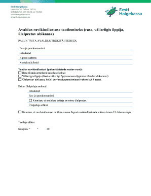 Health Insurance Application Form