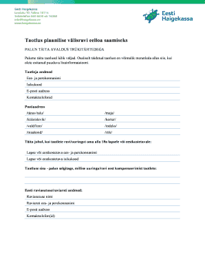 Application for Planned Overseas Medical Treatment
