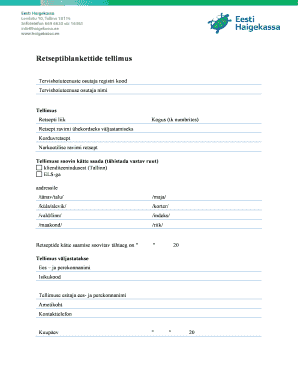 Prescription Order Form
