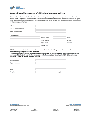 Estonia Compensation Claim Form for External Fertilization