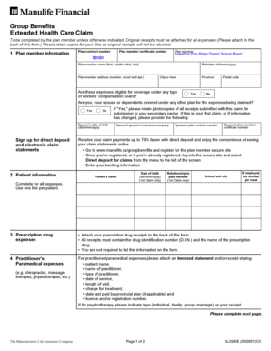 Extended Health Care Claim Form