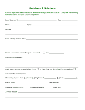 Road Safety Hazard Report Form