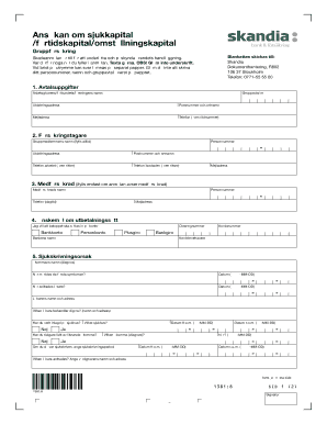 Swedish Sickness Capital Claim Form