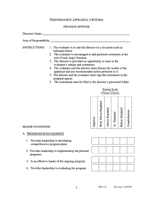 PERFORMANCE APPRAISAL CRITERIA - warrenk12ncorg