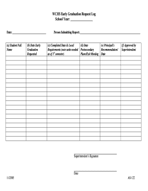 WCHS Early Graduation Request - warrenk12ncorg