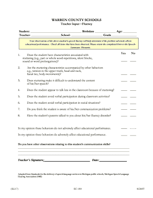 Teacher InputFluency