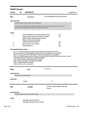 NHATS Residence Structure Form