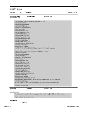 NHATS Round 2 Helper Form