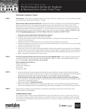 Montalvo Arts Center Field Trip Request Form