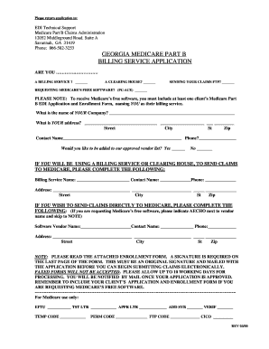 Georgia Medicare Part B Billing Service Application