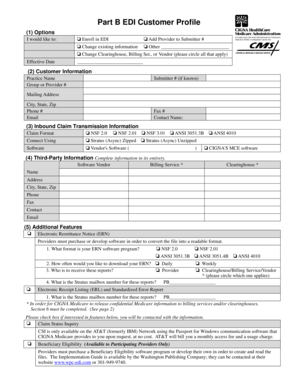 Part B EDI Customer Profile