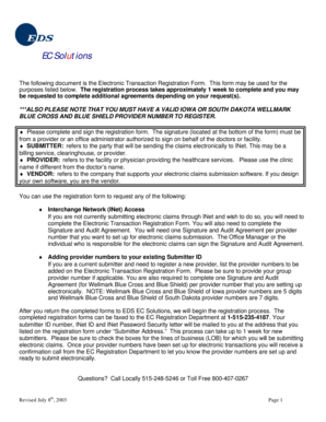 Electronic Transaction Registration Form