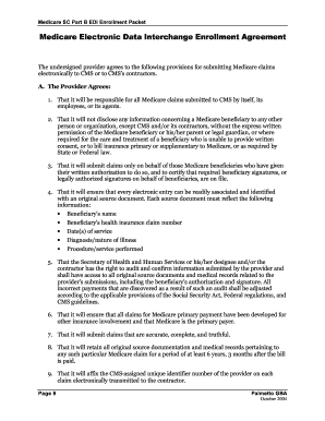 Medicare Part B EDI Enrollment Agreement