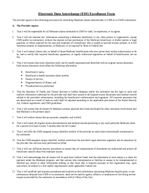 Medicare EDI Enrollment Form