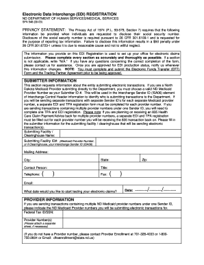ND EDI Registration Form