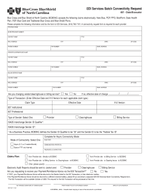 EDI Services Batch Connectivity Request