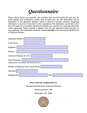 Union Member Payment Report Form