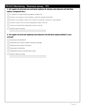 REACH Monitoring Business Survey
