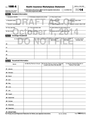 Form 1095-A Health Insurance Marketplace Statement